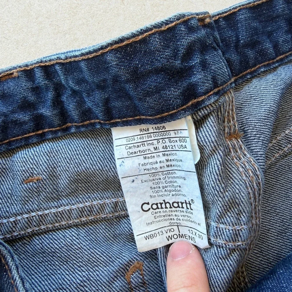 Y2K VERY BAGGY Carhartt Carpenter Jeans Dark Wash Denim